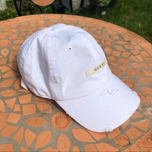 Distressed Gucci Dad Cap ‘Cloud Form’ unisex